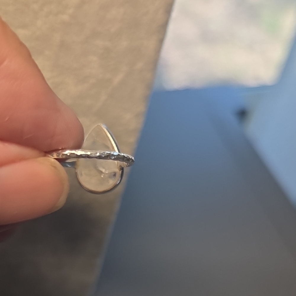 Timeless Silver Moonstone Ring Delicate Band - image 5